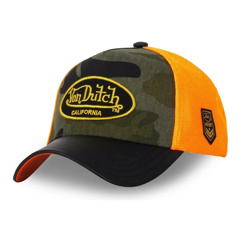 Von Dutch Groene camouflage truckerpet Multicolor Heren