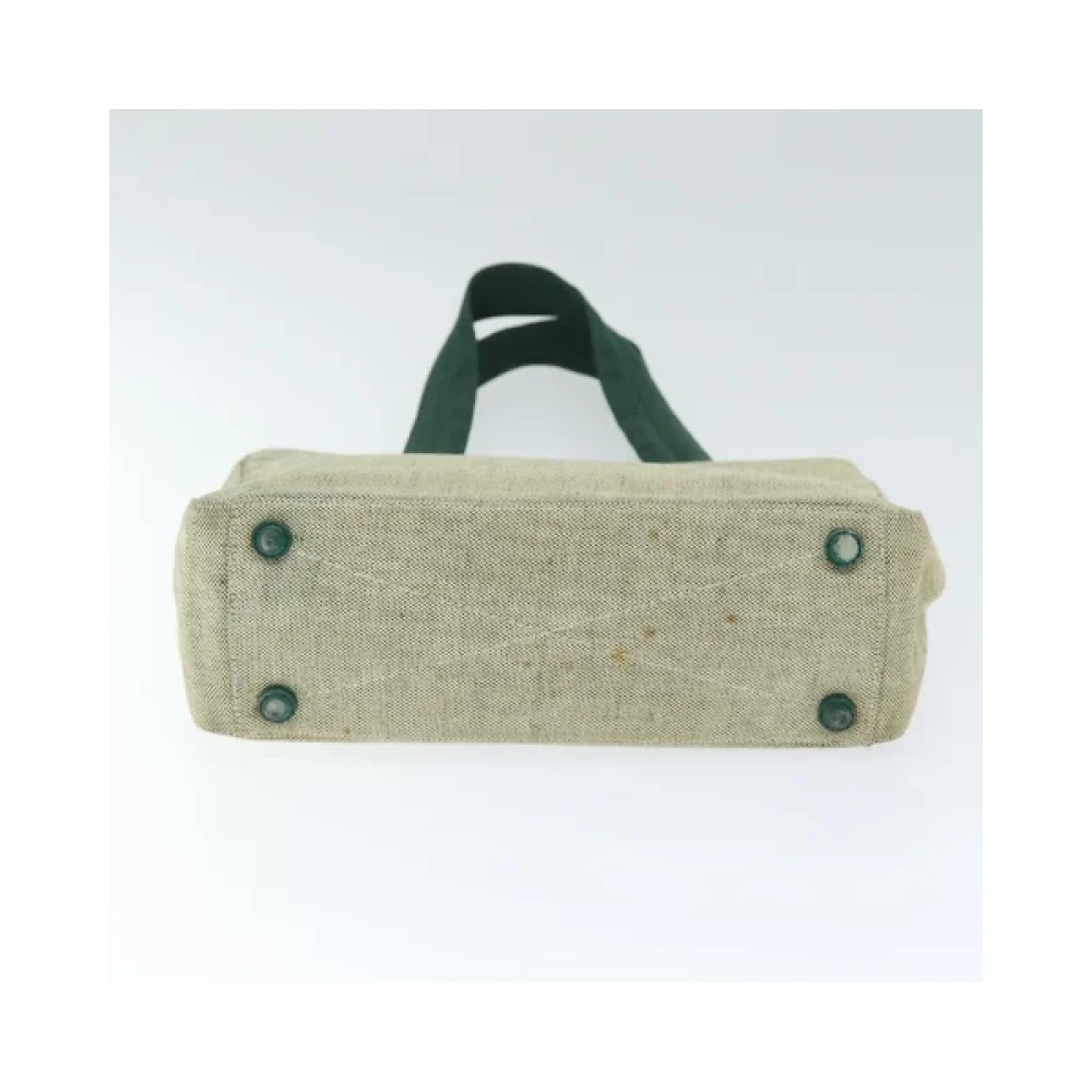 Prada Vintage Pre-owned Cotton prada-bags Beige Dames