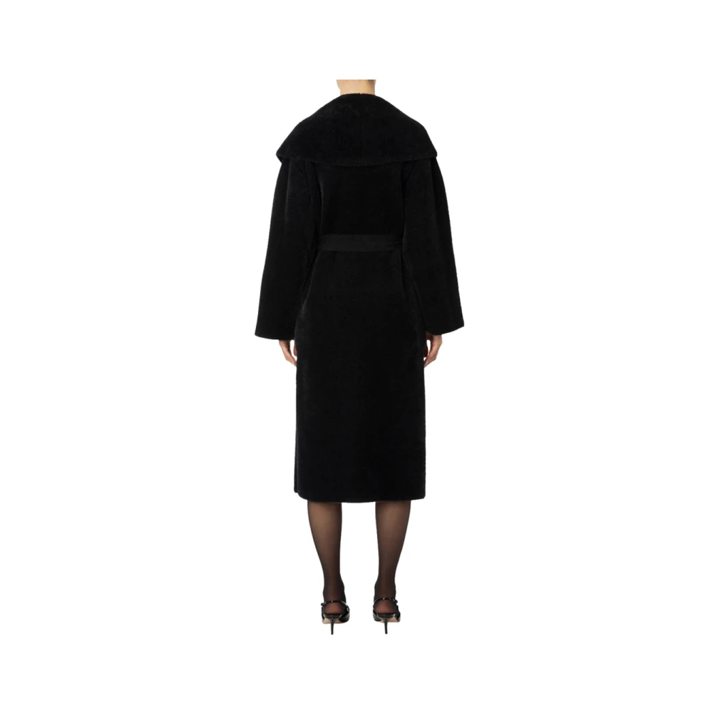 Elisabetta Franchi Zwarte getailleerde jas voor vrouwen Black Dames