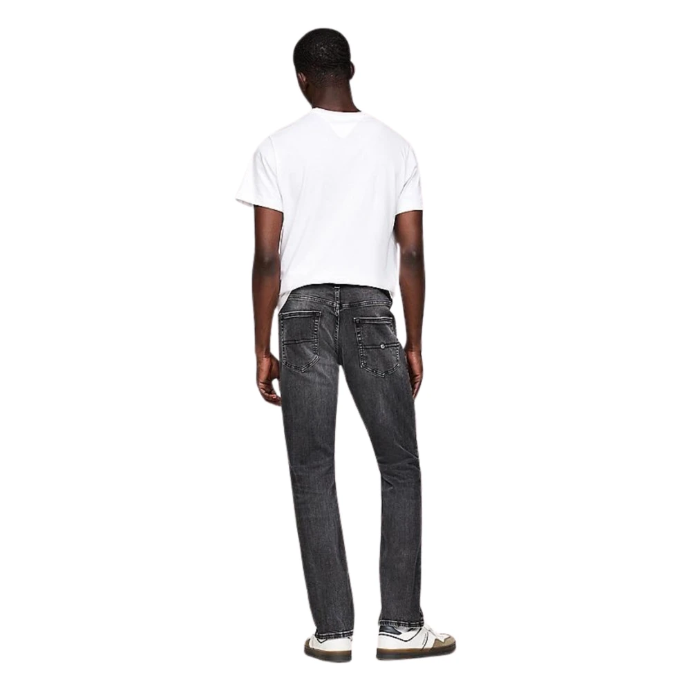 Tommy Hilfiger Grijze Slim Fit Jeans met Distressed Look Gray Heren