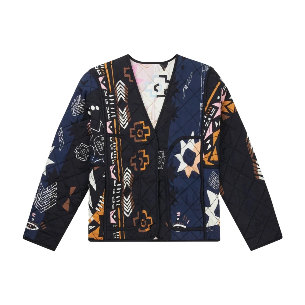 Munthe Omkeerbare Gewatteerde Jas Blauw Multicolor Dames