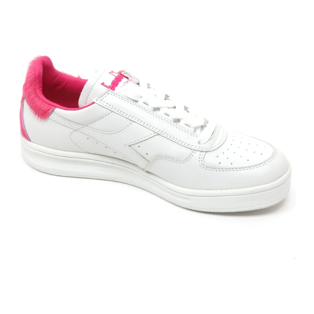 Diadora Women's White Heritage Elite Fucsia Shoe
