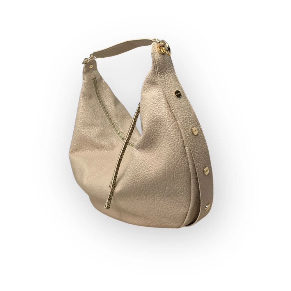 Borbonese Hobo Schoudertas Beige Dames