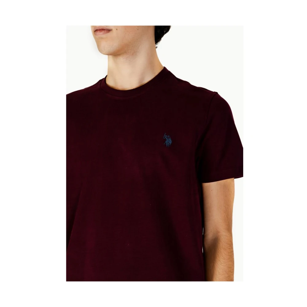 U.s. Polo Assn. Bordeaux Katoenen T-shirt Herfst Winter Collectie Purple Heren