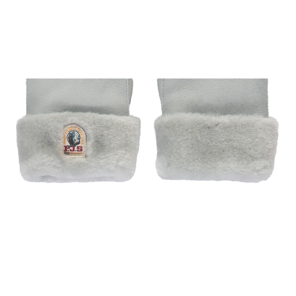 Parajumpers Shearling Handschoenen met Contraststiksels Gray Dames