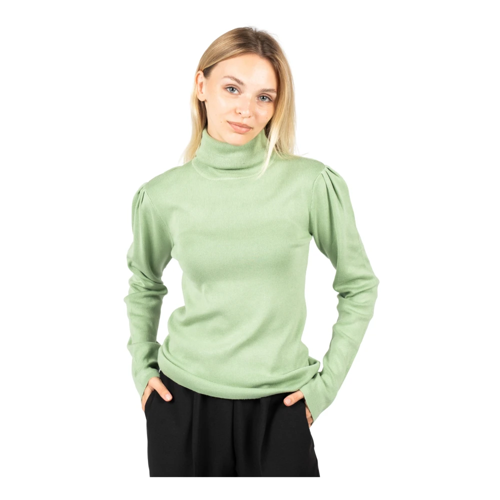 Silvian Heach Vrouw Groente Truien & Vesten Dames, Groen, M, Nylon, Turtleneck Truien