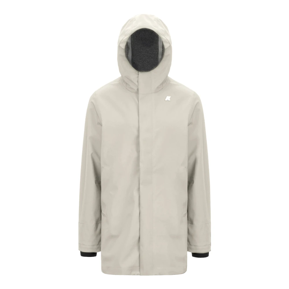 K-Way Men's Beige Parkas, Xl, Tommy Bonded Jersey Parka