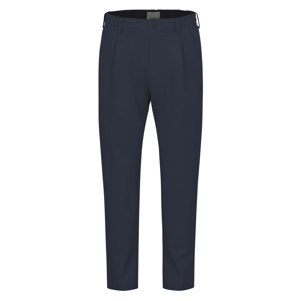Drykorn Men's Blue Chinos, W30 L34, Relaxed Fit Carrot Trousers With Quilted Hem