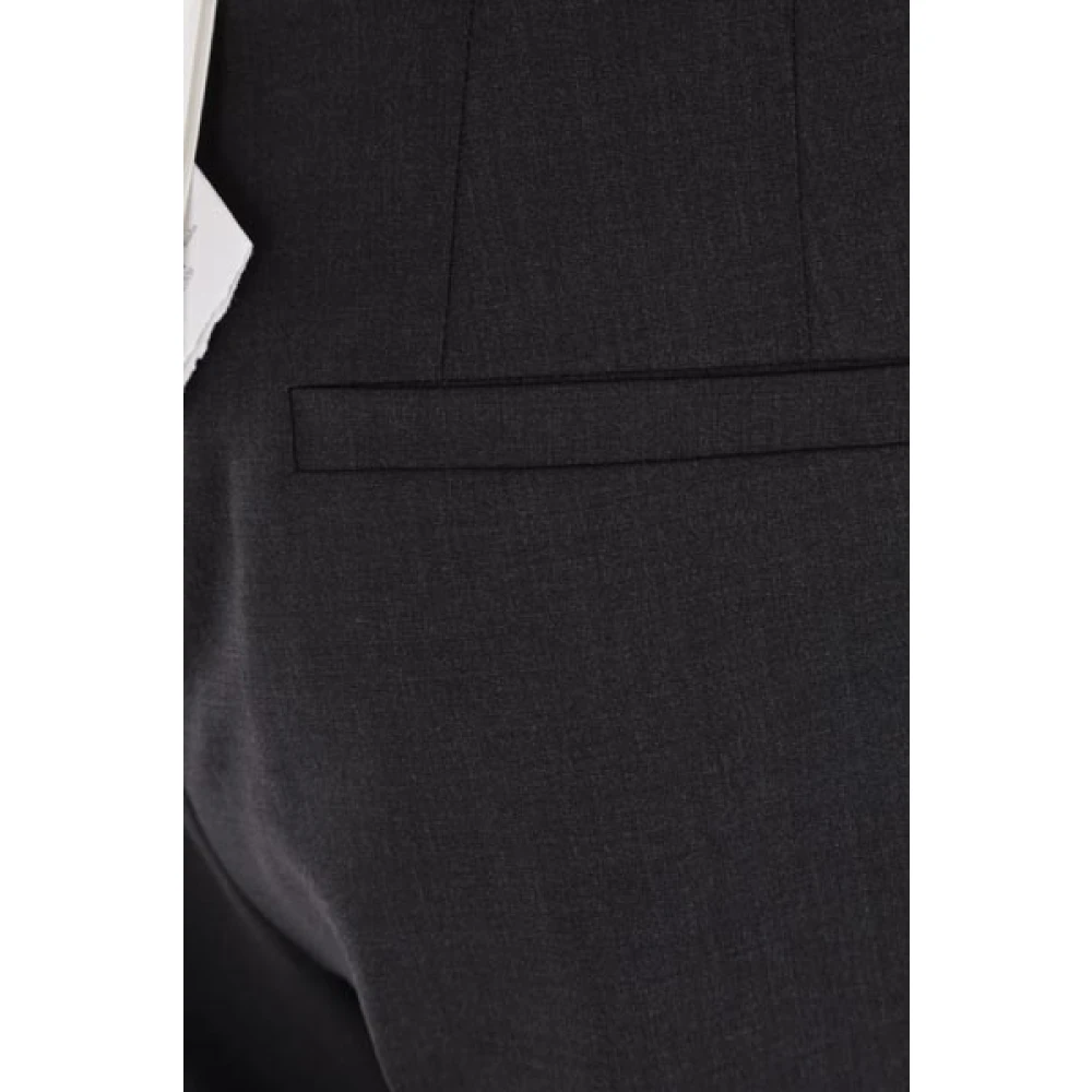 BRUNELLO CUCINELLI Antraciet wollen broek met monile detail Gray Dames