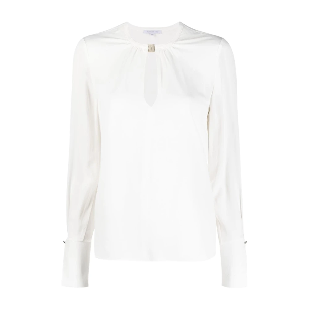 Patrizia Pepe Elegant Vit Blus White, Dam