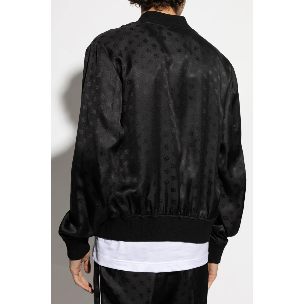 Dolce & Gabbana Zijden bomberjack Black Heren