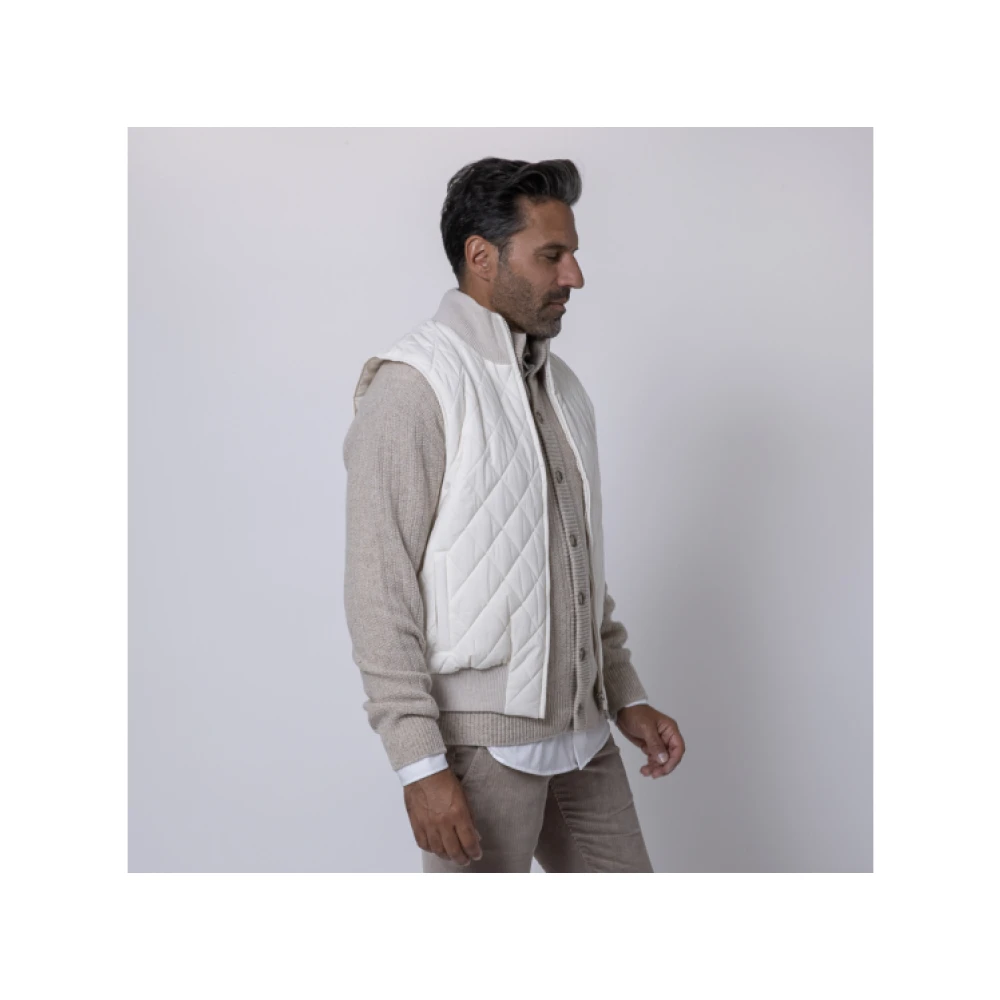 Gran Sasso Gewatteerd Mouwloos Vest Beige Heren