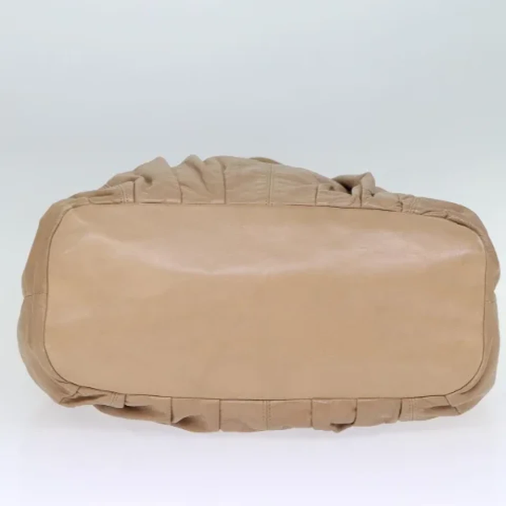 Celine Vintage Pre-owned Leather totes Beige Dames