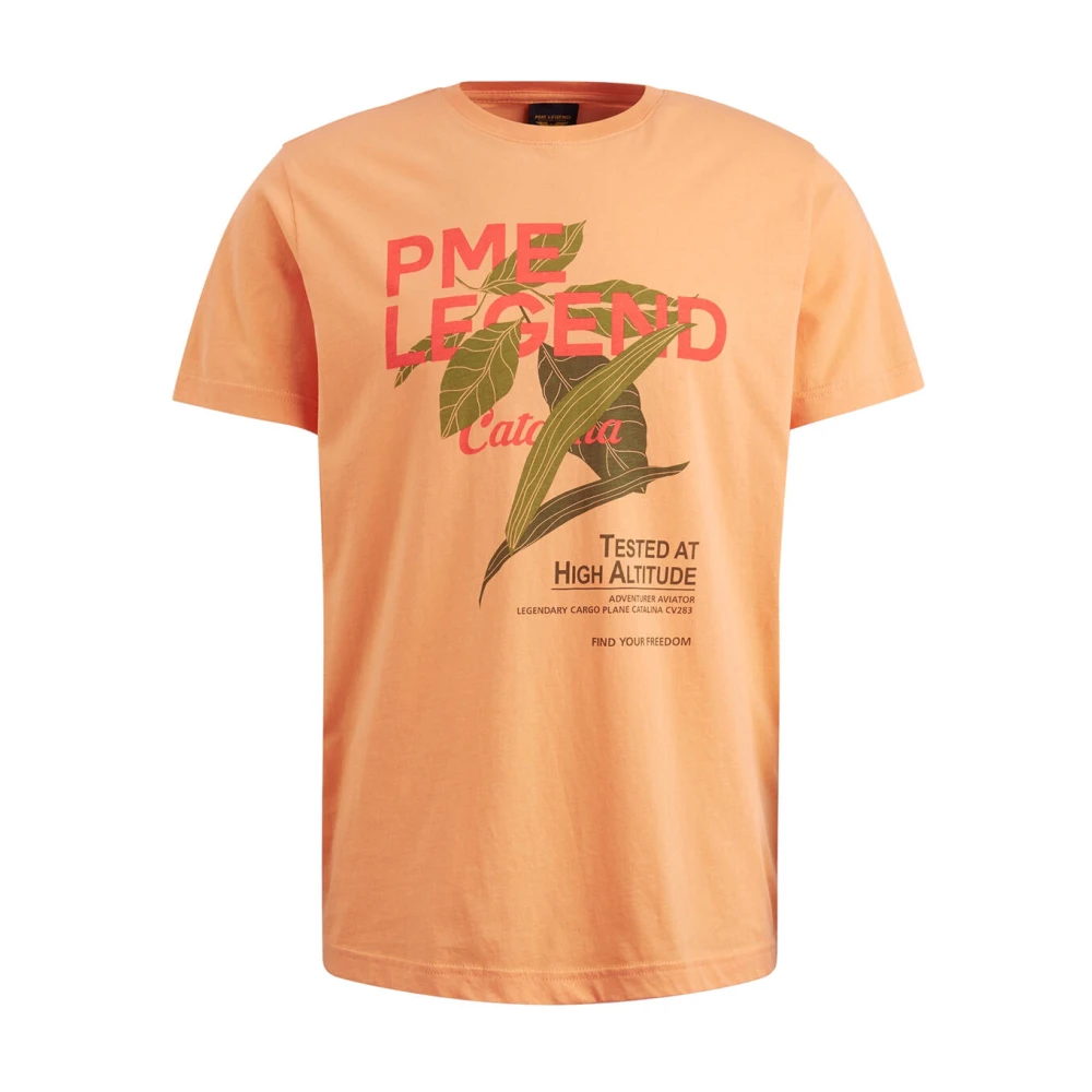PME Legend Korte Mouw R-hals Jersey T-shirt Orange Heren