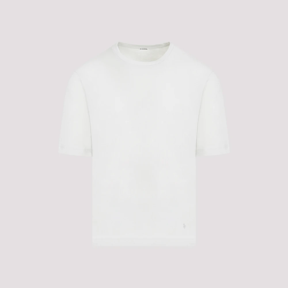 Jil Sander Klassiek Katoen Kit T-Shirt White Heren