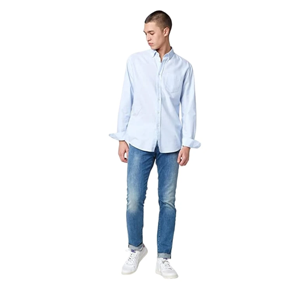GAS Lange mouwen shirt Blue Heren