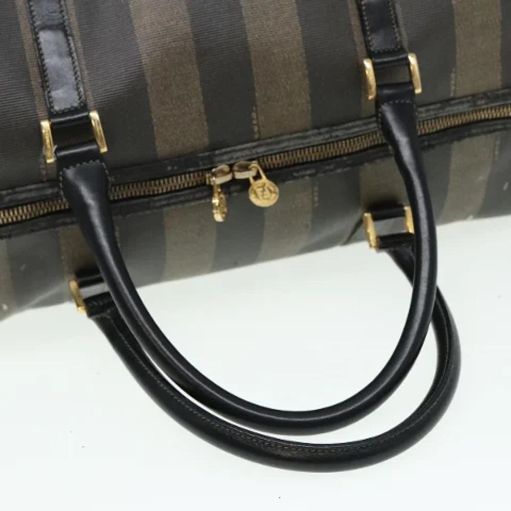Fendi Vintage Pre-owned Nylon travel-bags Brown Dames