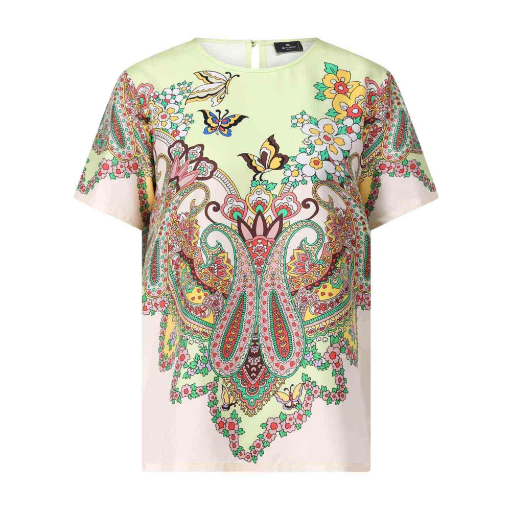 Etro Oversized Blus med Blommigt Paisley-Mönster Multicolor, Dam