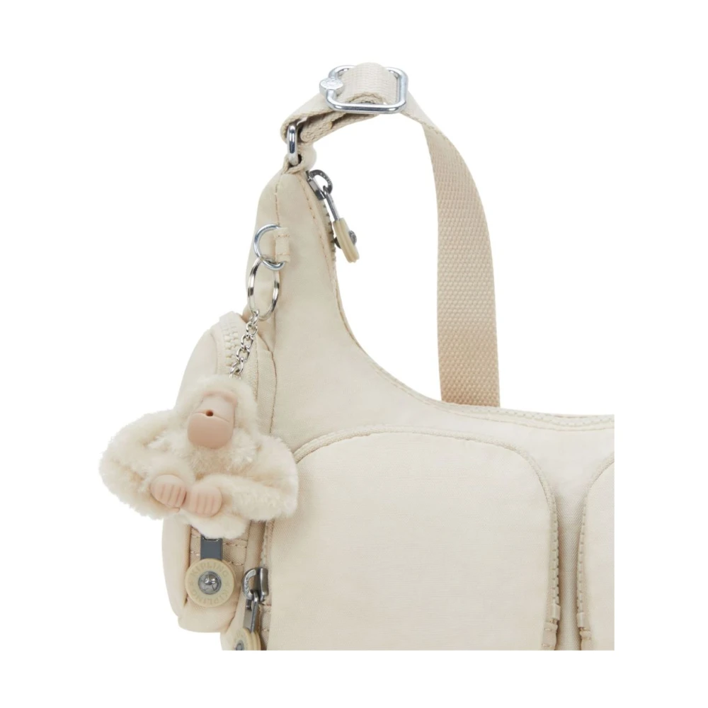 Kipling Stijlvolle Schoudertas met Meerdere Zakken Beige Dames
