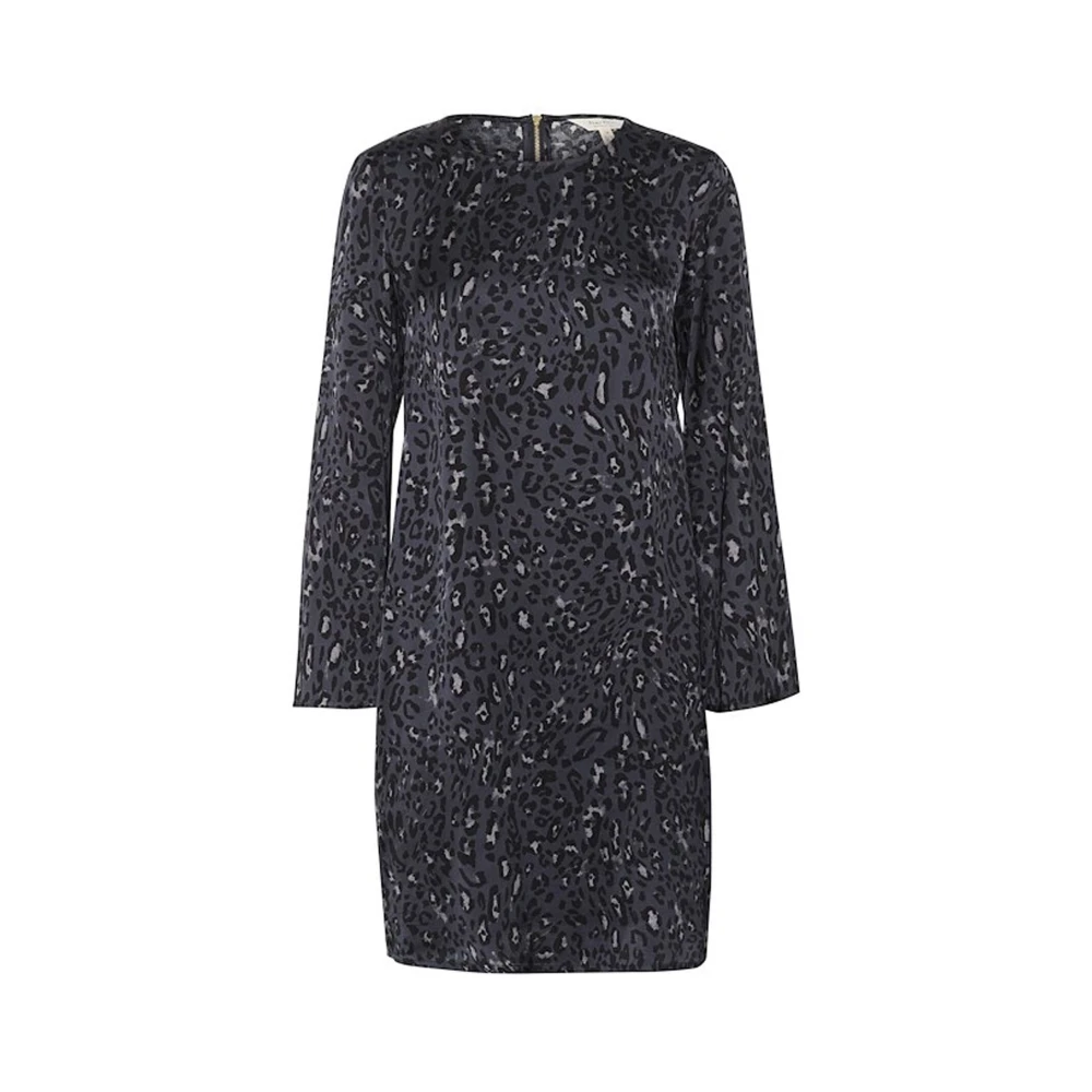 Part Two Women's Multicolor Dark Navy Leopard Print Dress - Short Dresses - L - Dresses