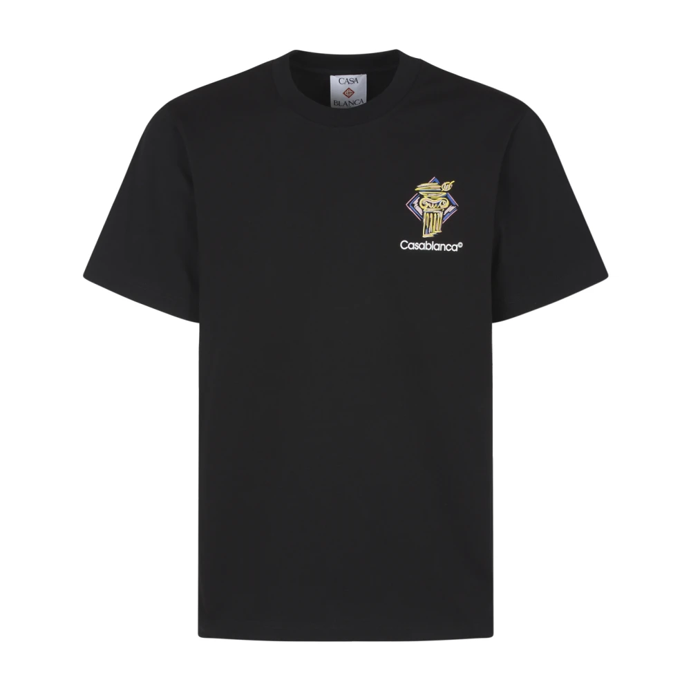 Casablanca Diamanten Kolom Bedrukt T-shirt Black Heren