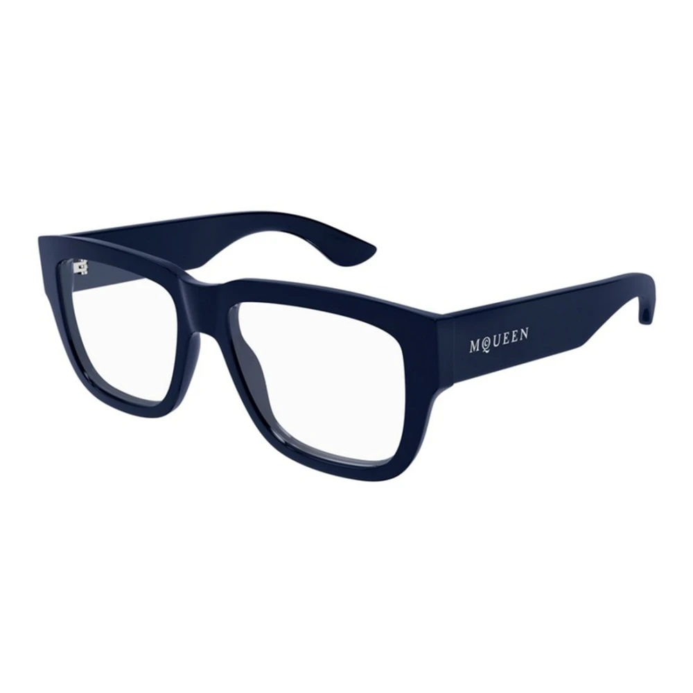 Alexander Mcqueen Unisex Blue Optical Frame - Glasses - 55 Mm - Accessories