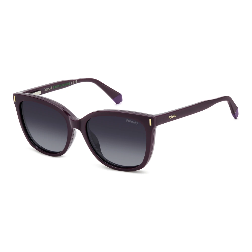 Polaroid Women's Gray Sunglasses, 55 Mm, Violet/Dark Grey Shaded Sunglasses