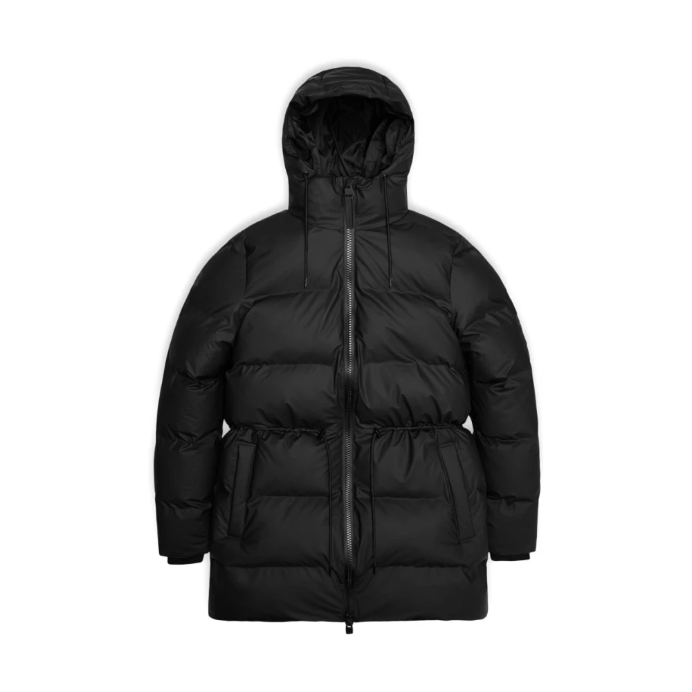 Rains Vattentät Svart Puffer Parka Black, Dam