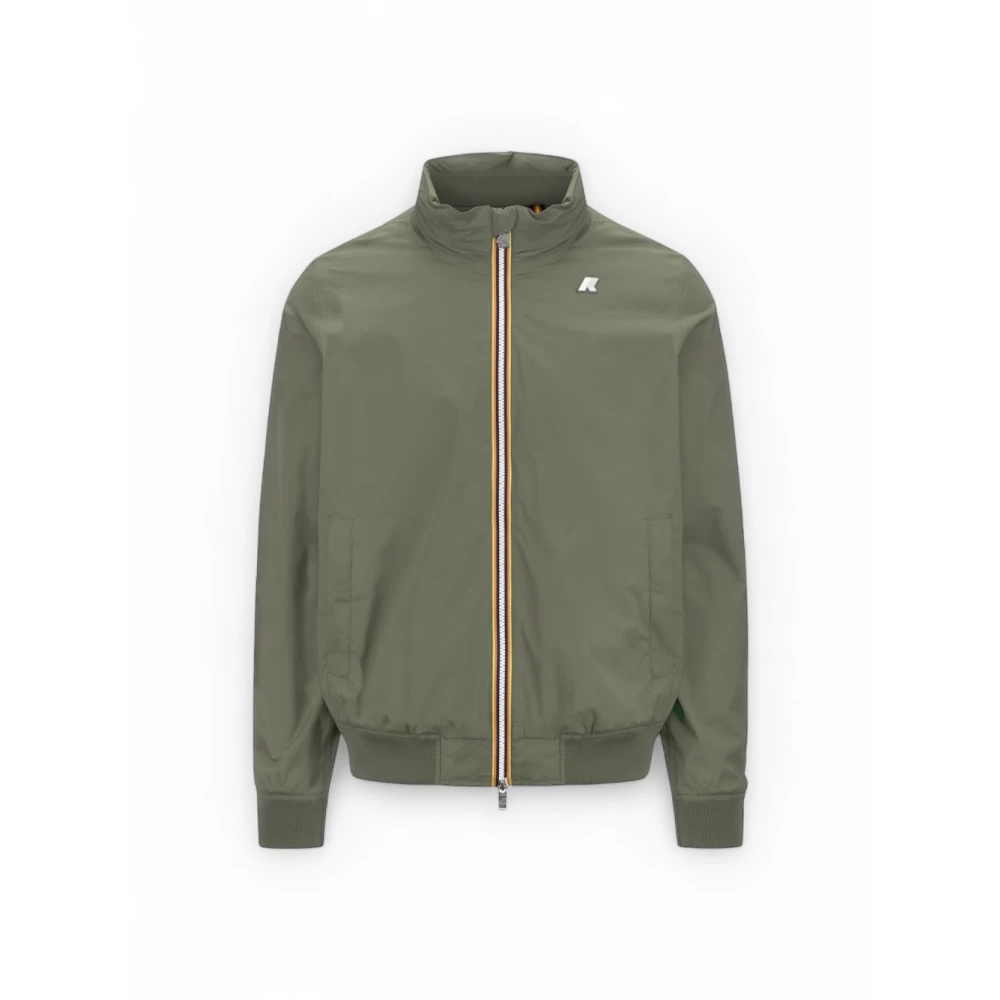 K-Way Mannelijk Groente Stretch Nylon Jersey Jas