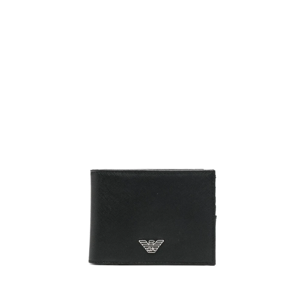 Emporio Armani Bi-Fold Portemonnee met Muntvak Black Heren