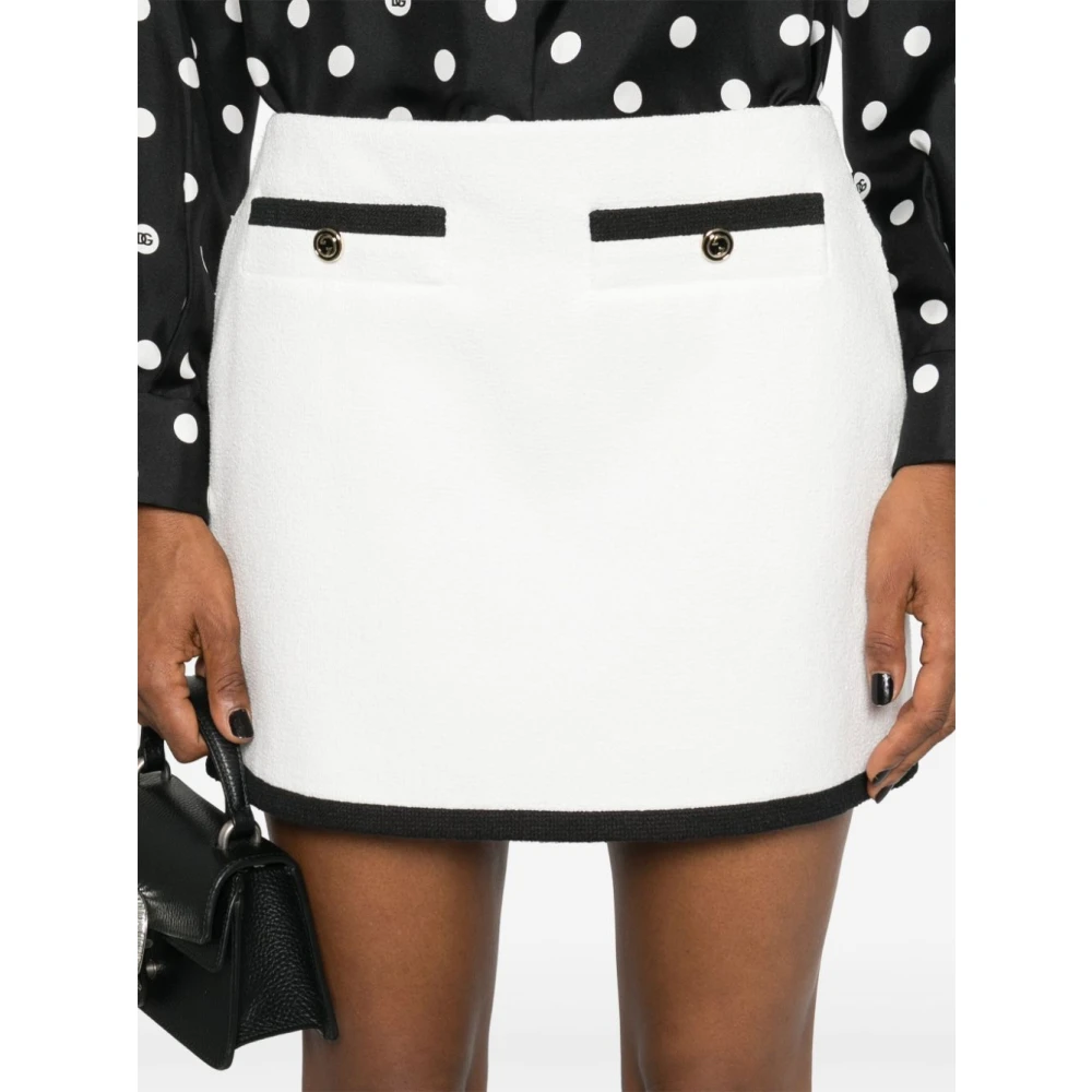 Gucci Witte Tweed Rok met Nepzak White Dames
