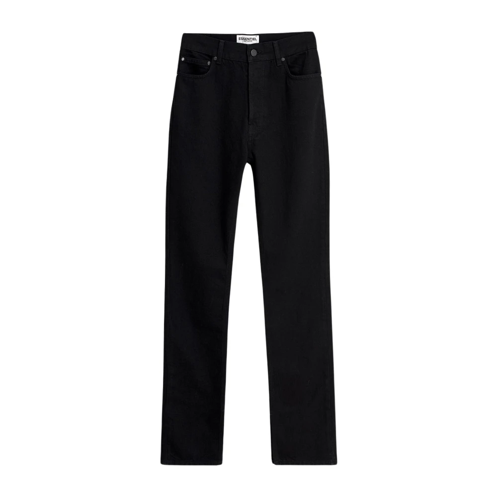 Essentiel Antwerp Zwarte Bootcut Jeans met Hoge Taille Black Dames