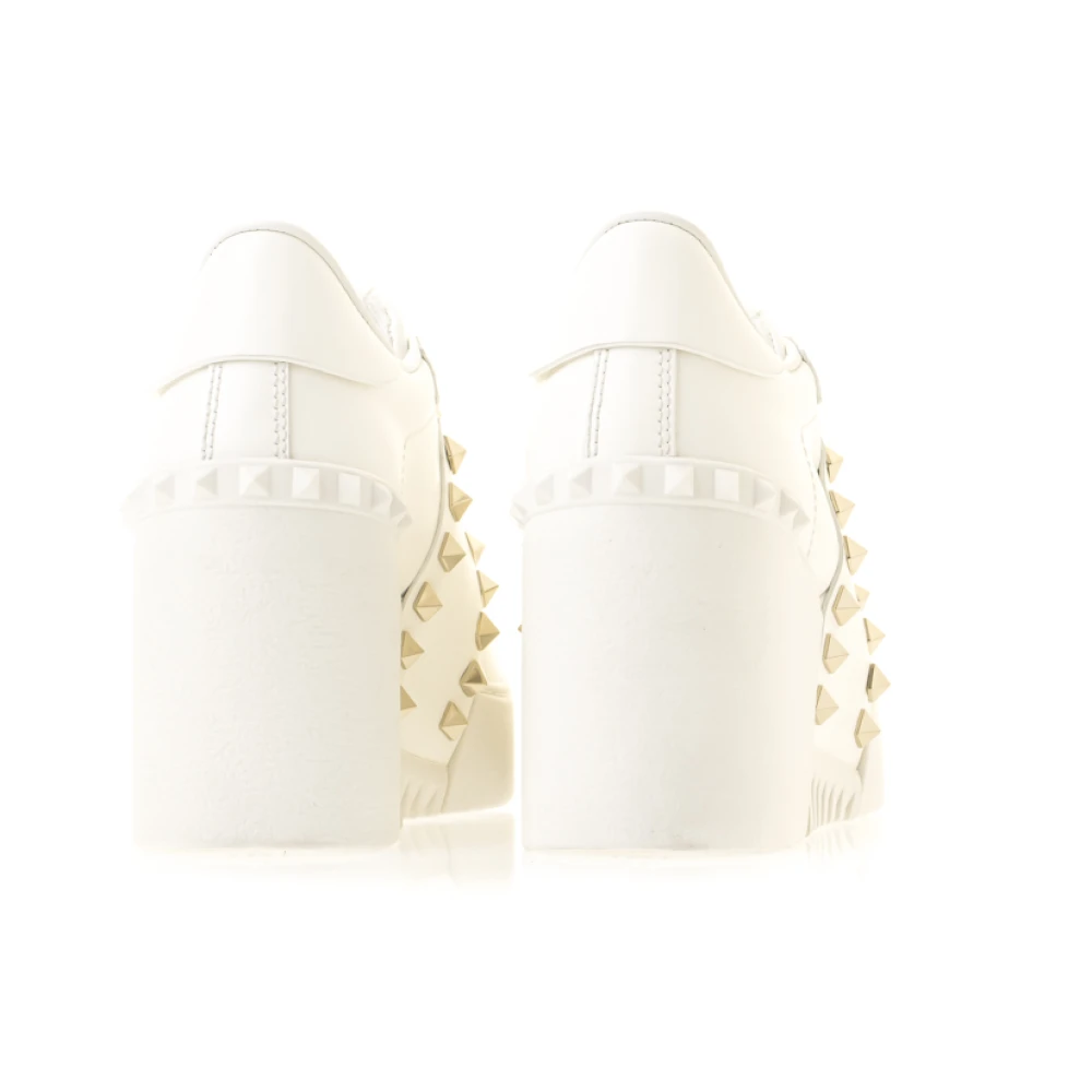 Valentino Garavani Open Disco Wedge Trainer White Dames