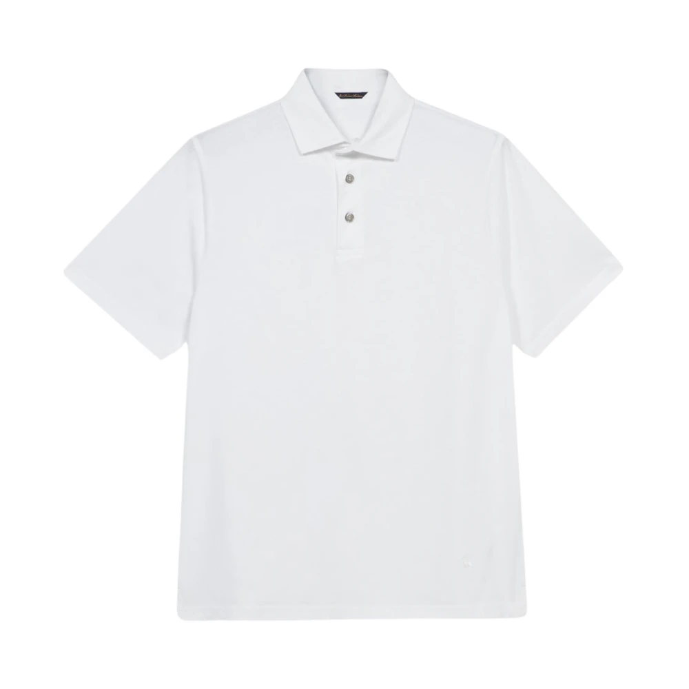 Brooks Brothers Vit Bomull Polo Tröja White, Herr