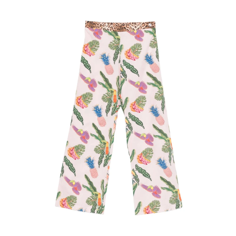 Roberto Cavalli Girls Multicolor Tropical-Print Trousers - Trousers - 10 Y - Kids