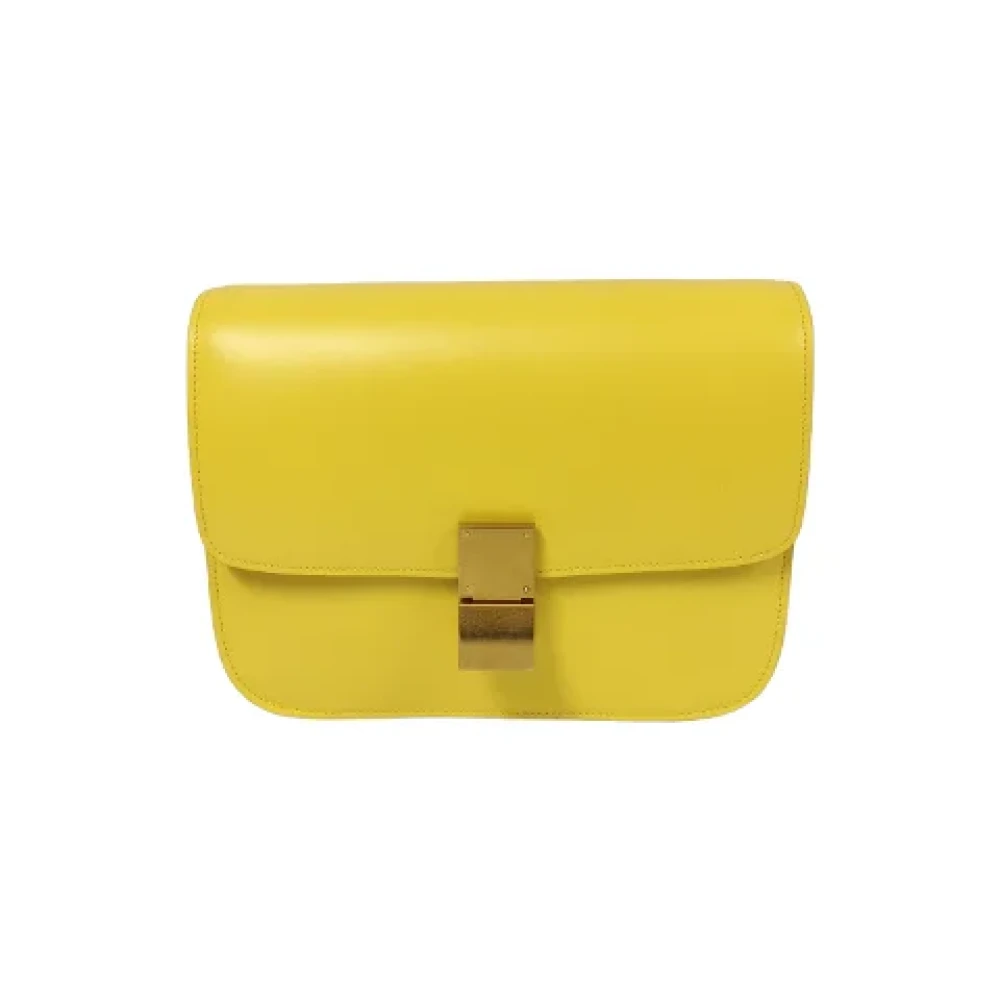 Celine Vintage Pre-owned Leather celine-bags Yellow Dames