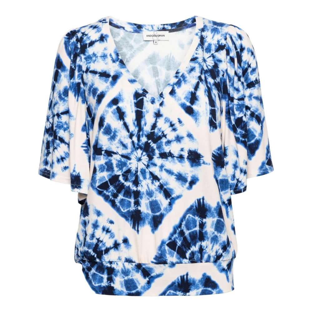 &Co Woman Bloes met lange mouwen en V-hals Multicolor Dames