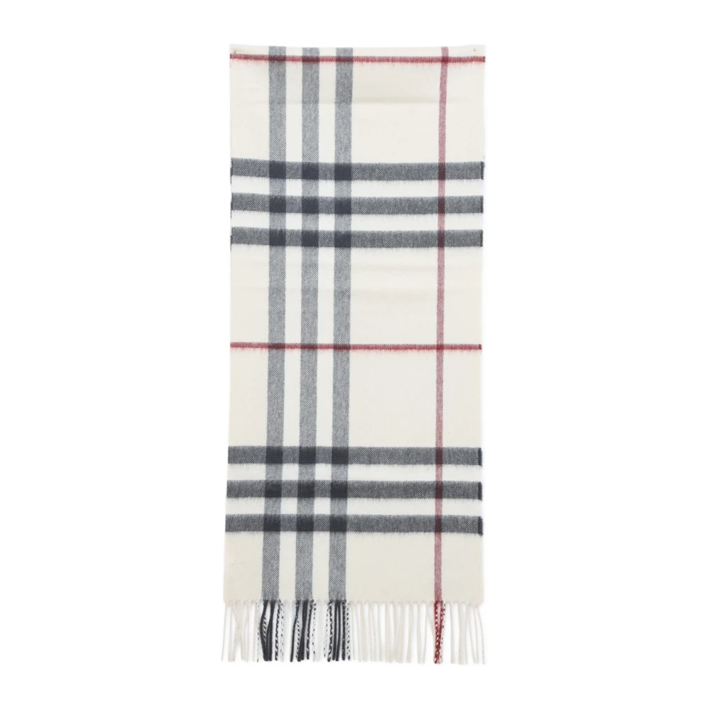 Burberry Luxe Check Cashmere Sjaal Neutraal Multicolor Unisex