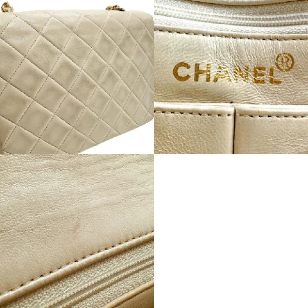 Chanel Vintage Pre-owned Leather chanel-bags Beige Dames