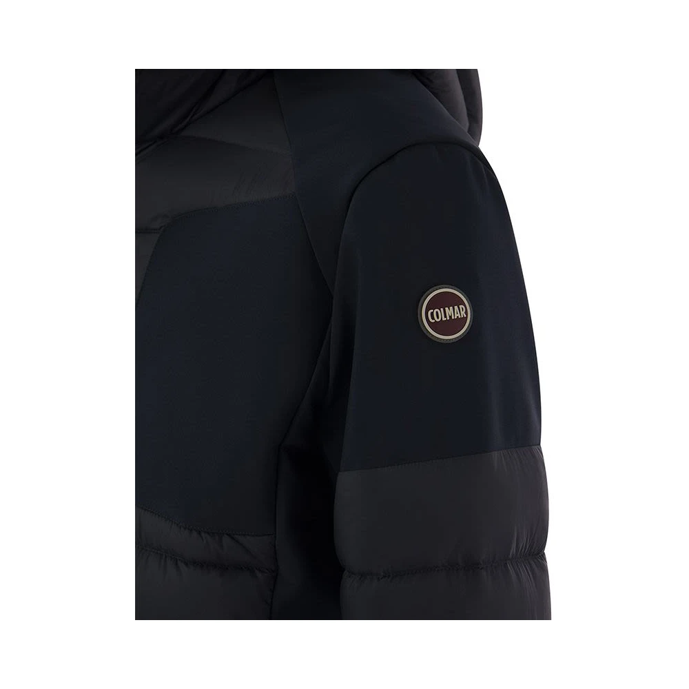 Colmar Nieuwe Warrior Gewatteerde jas met capuchon in dubbele stof. Blue Heren