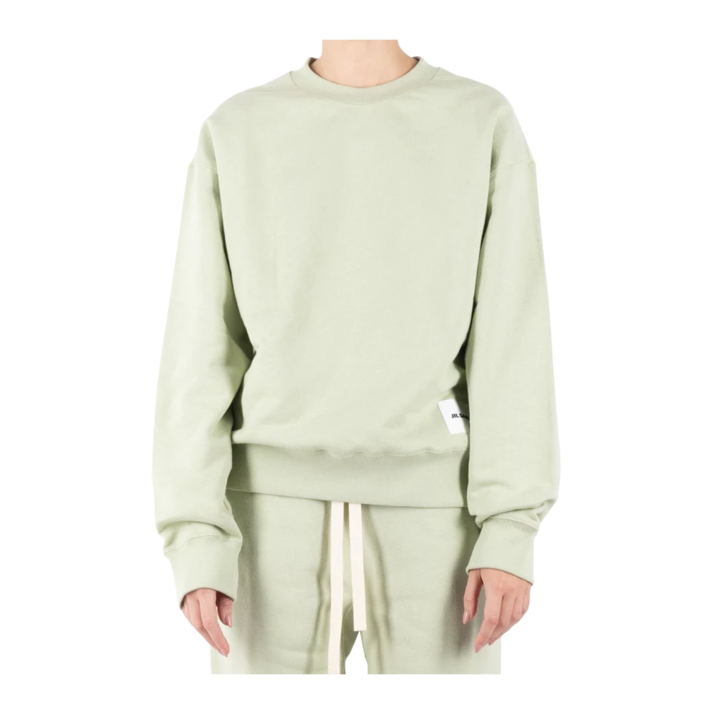 Jil Sander Groene Katoenen Sweater Green Heren