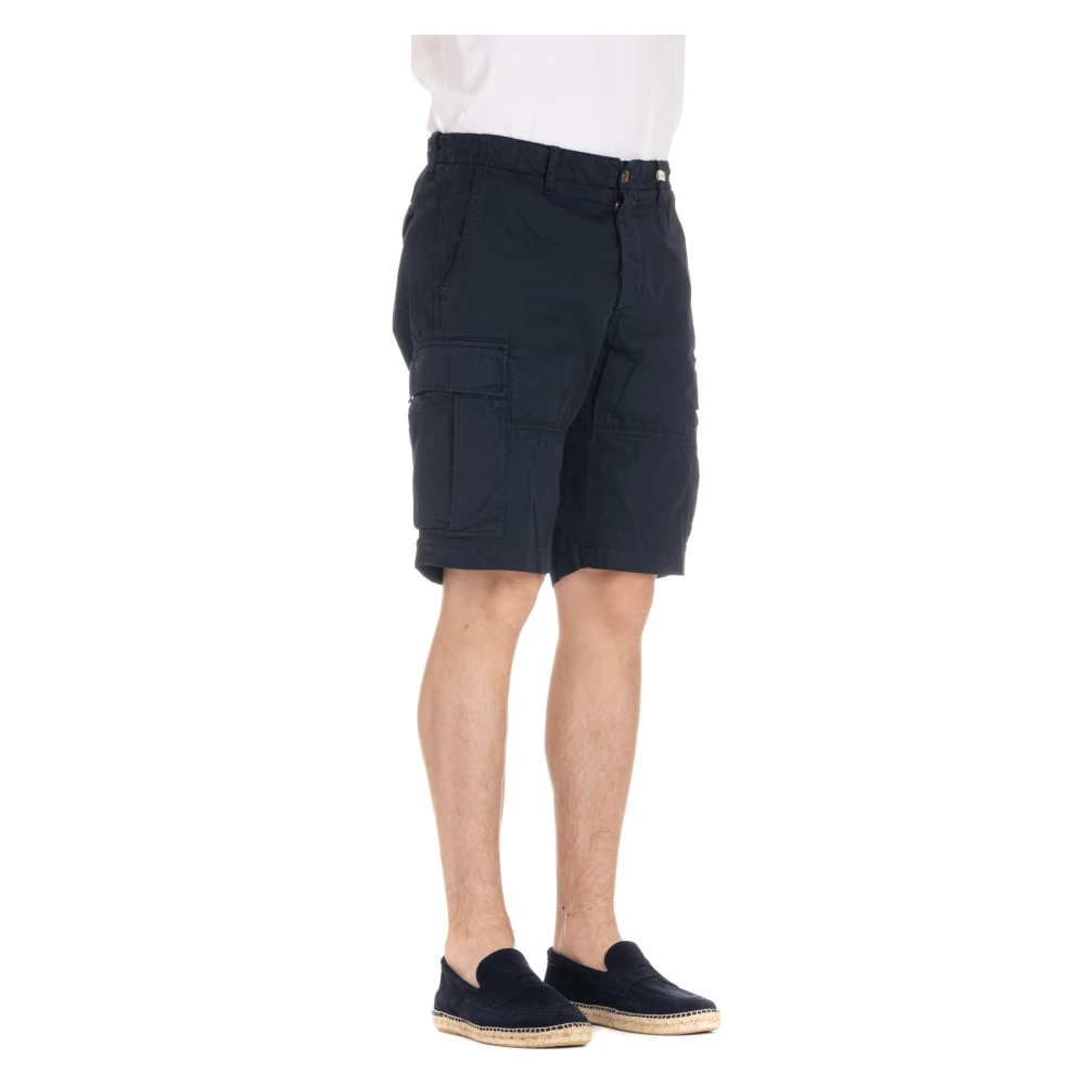 Myths Blauwe Katoenen Bermuda Shorts Ares Blue Heren