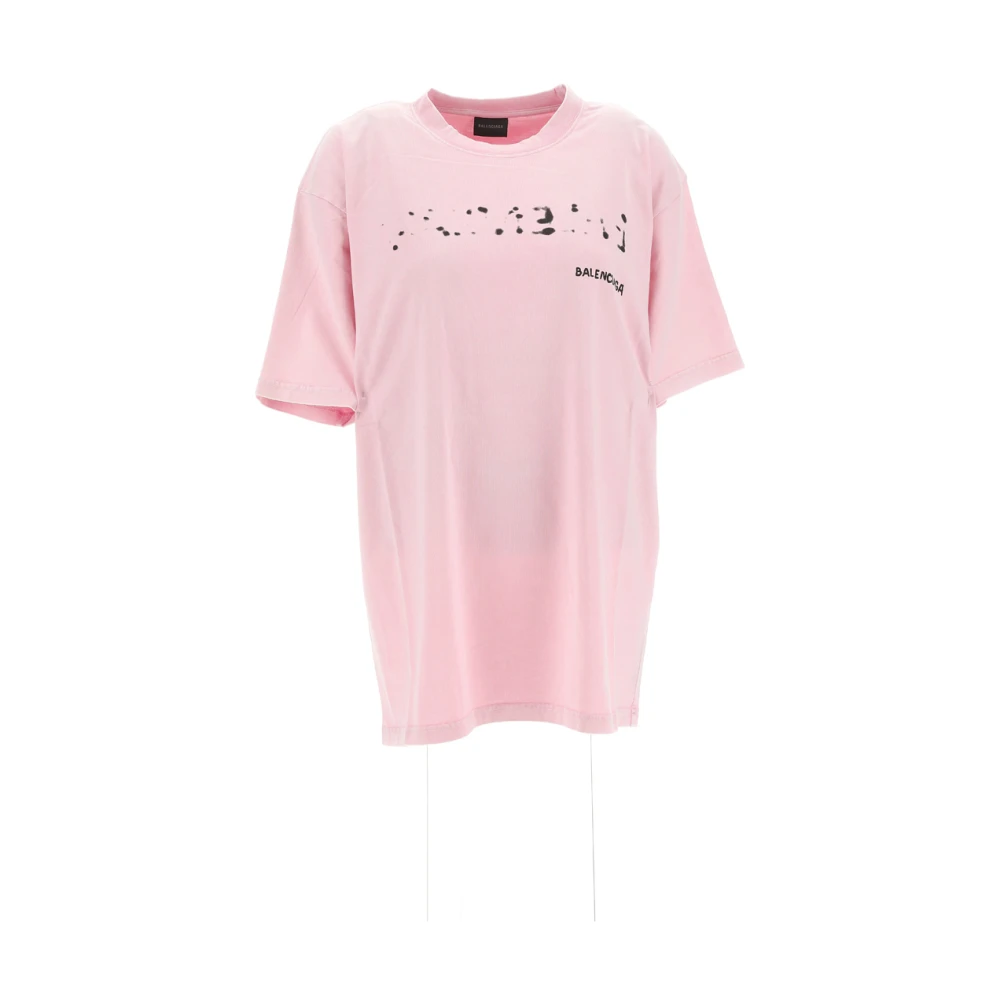 Balenciaga Large Fit T-Shirt S W IN -> S W IN Large Fit T-Shirt Pink Dames