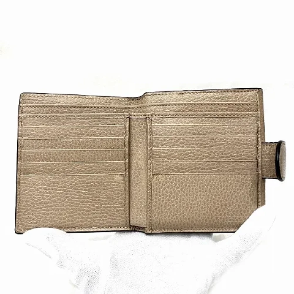 Gucci Vintage Pre-owned Leather wallets Beige Dames