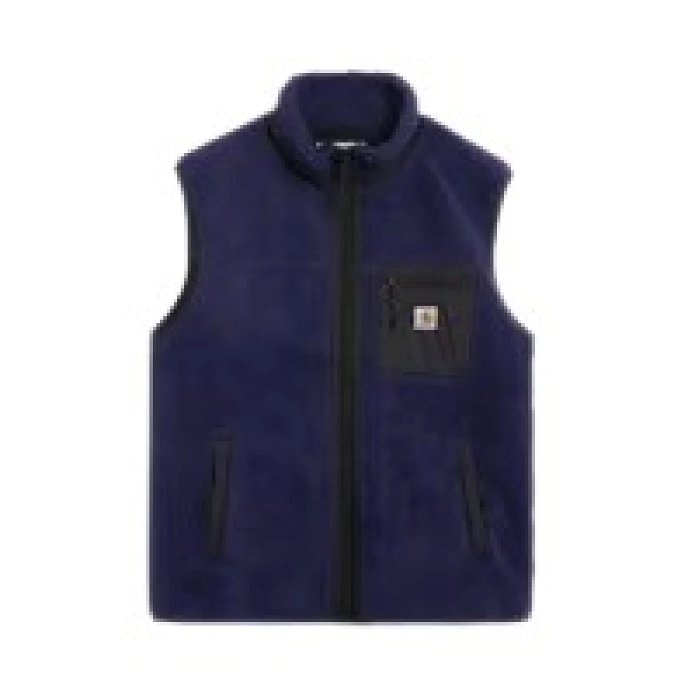 Carhartt WIP Blauwe Jassen Liner Vest Nylon Rits Blue Heren