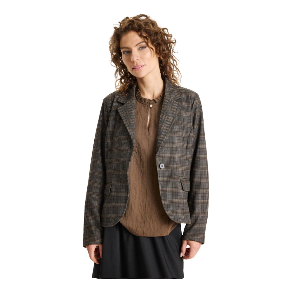 In Front Brown Blazers, Female, 2XL, Nete Blazer