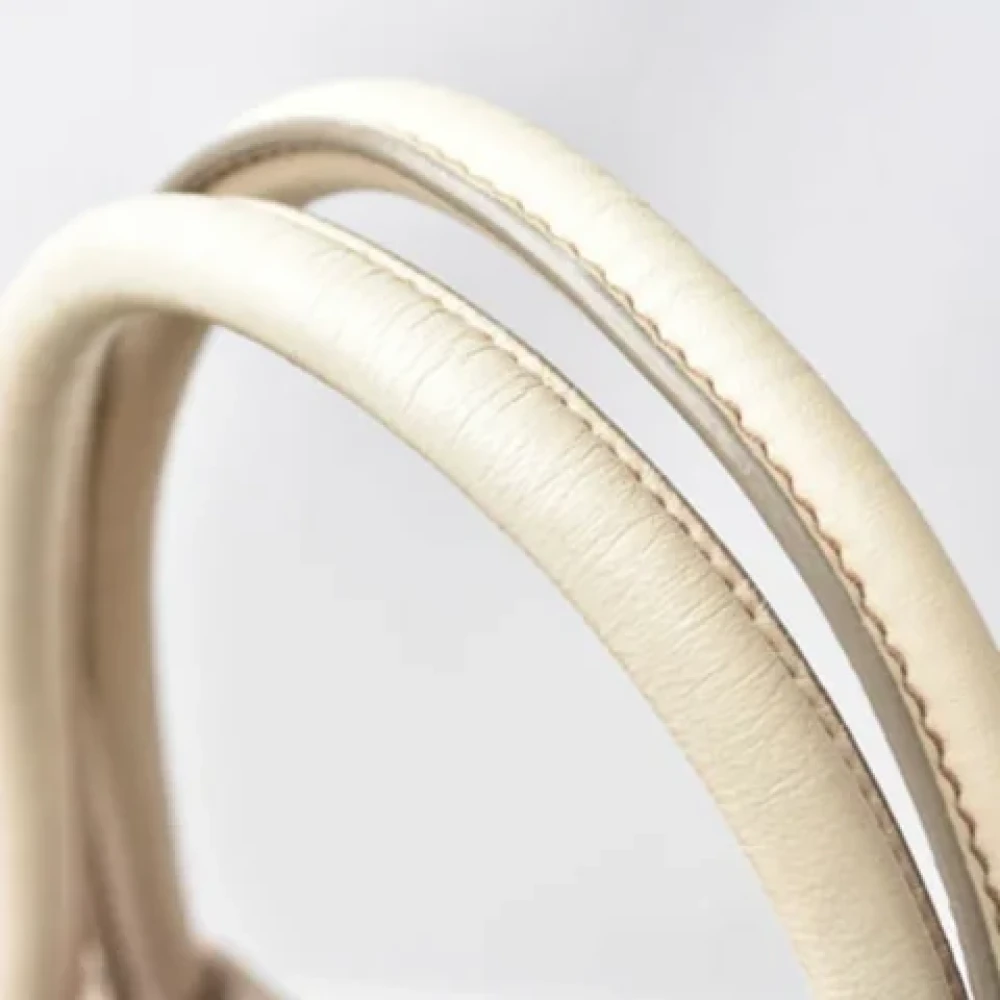 Prada Vintage Pre-owned Leather prada-bags Beige Dames