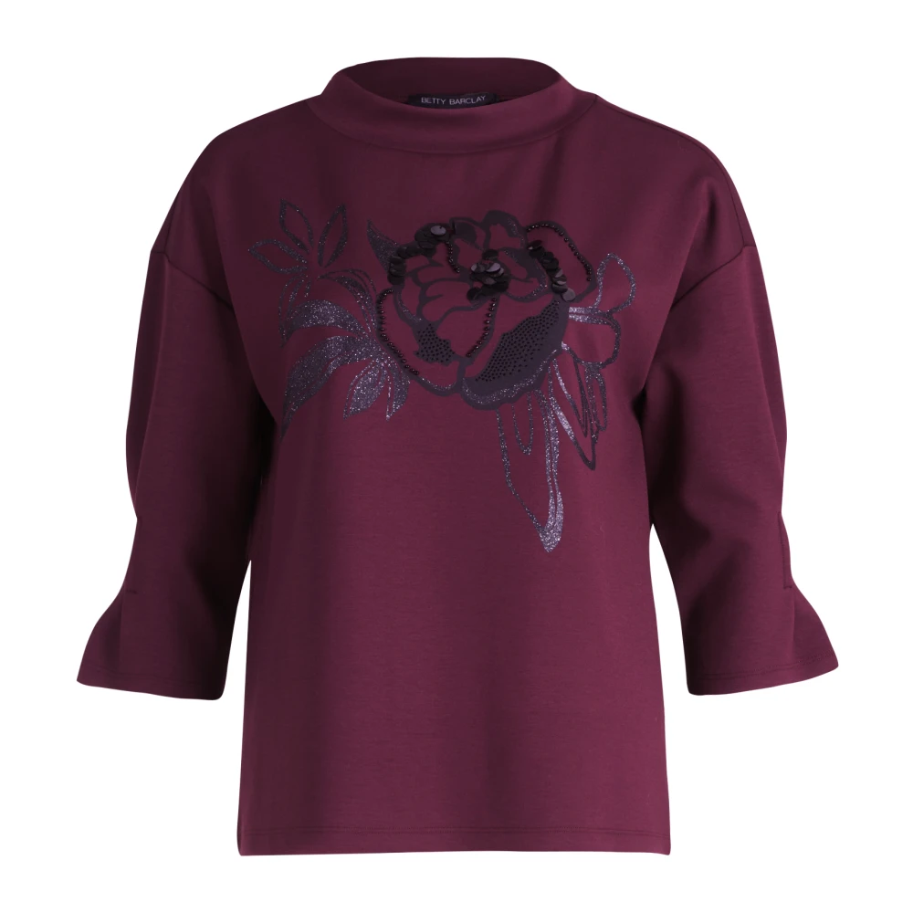 Betty Barclay Trompetmouw Sweatshirt Purple Dames