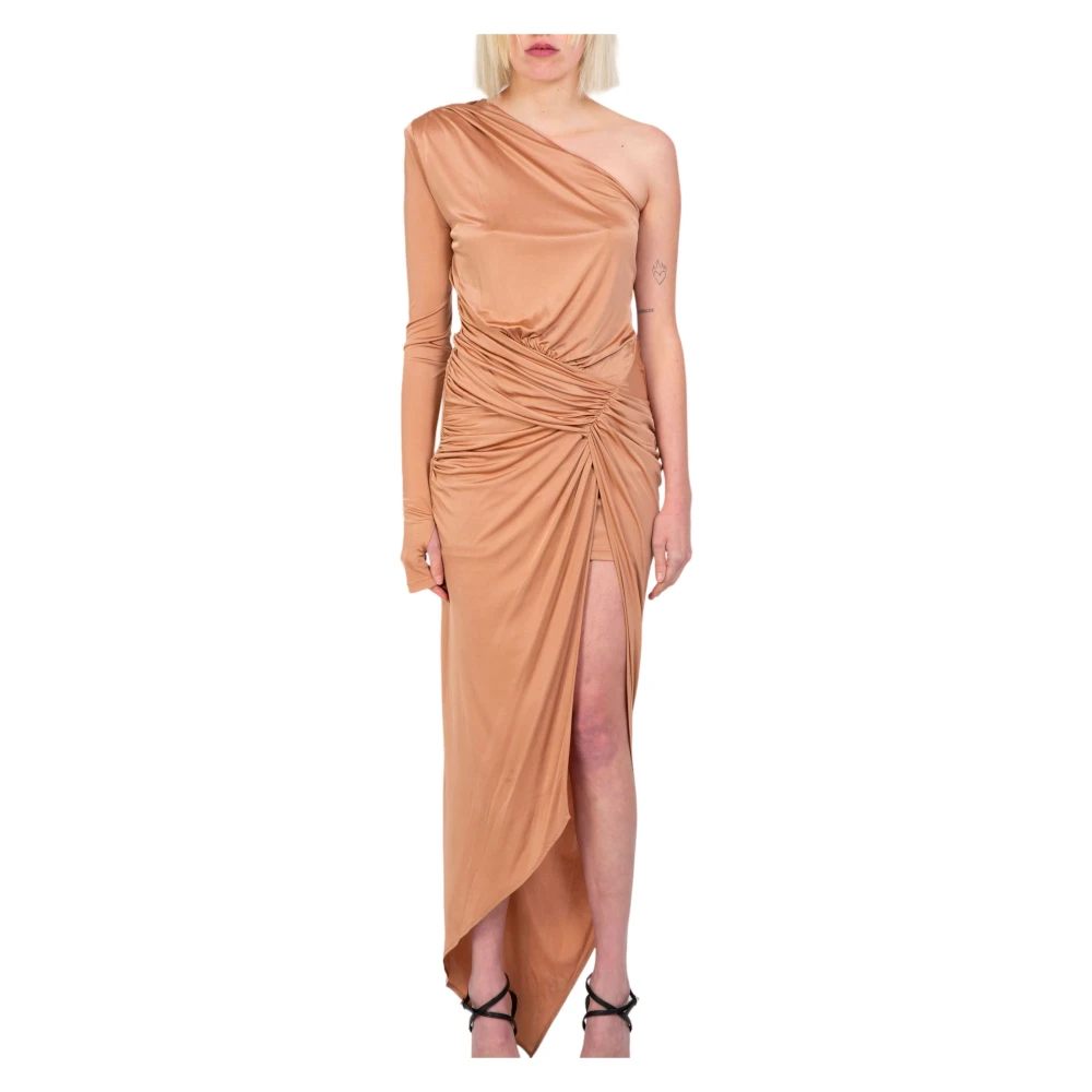 Pinko Gedraaide Jurk voor Vrouwen Brown Dames