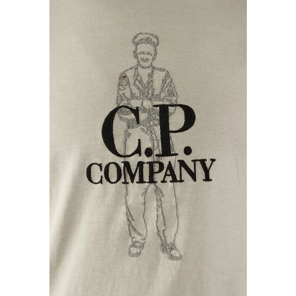 C.P. Company Grijze Katoenen T-shirt voor Heren Gray Heren